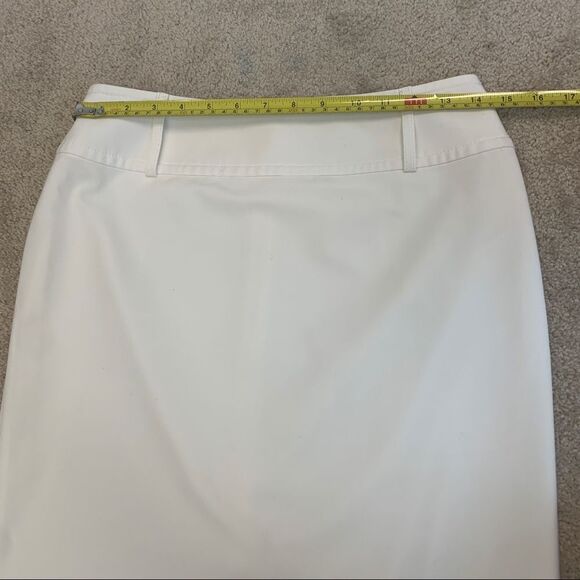Whbm white pencil skirt Sz 6 belt loops - Picture 7 of 10